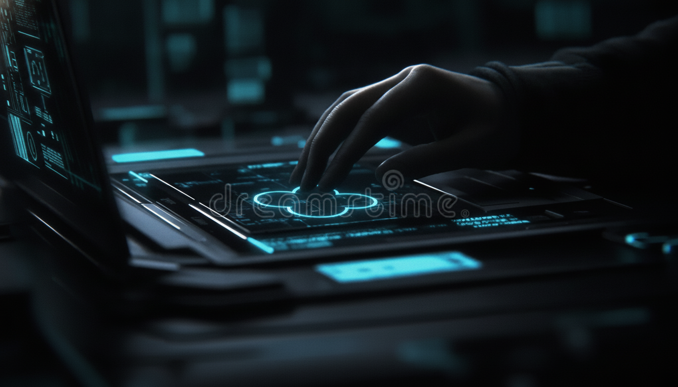A diverse team of software engineers working alongside advanced AI systems, with holographic code and data visualizations surrounding them in a modern office.