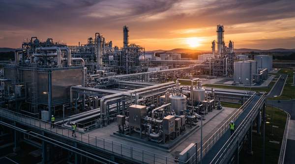 Emerson's automation technology at Europe's first dedicated greenfield sustainable aviation fuel plant, symbolizing a new era in green aviation.