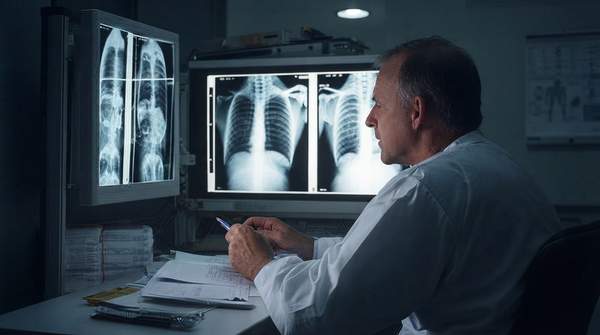 Doctor analyzing holographic medical scans in a futuristic Jammu & Kashmir hospital, representing the digitization of healthcare.