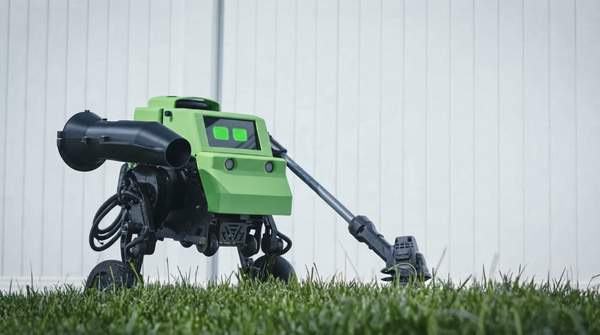 Futuristic factory with AI data streams visualizing predictive maintenance insights on machinery.